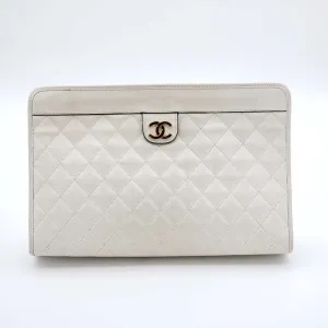 100% Authentic CHANEL Classic Leather Clutch Bag 500-101424