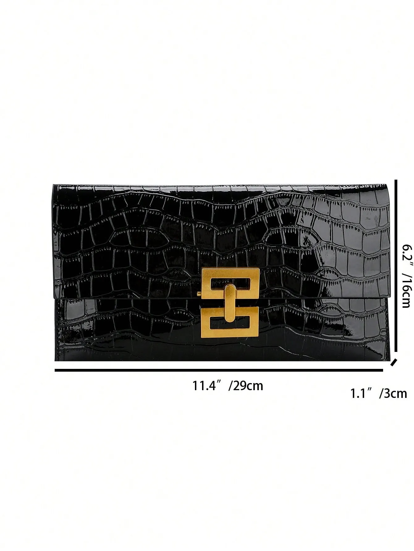 1pc Solid Color Simple & Minimalist Stone Texture Flip Clutch Bag- FD ⚡