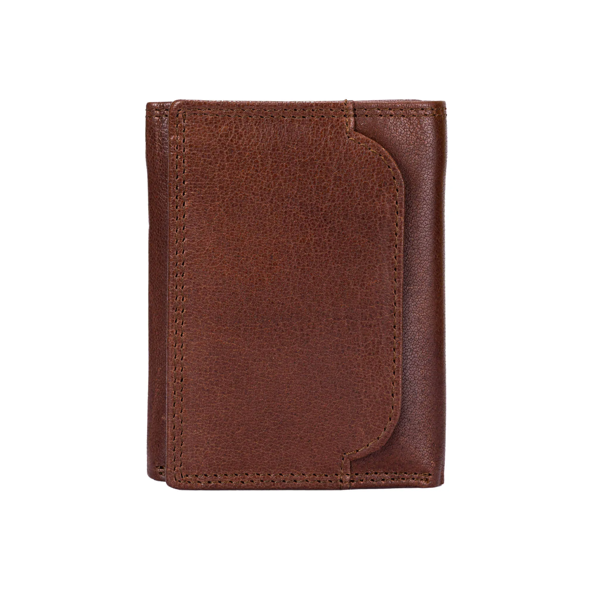301791 Trifold Wallet in Brown Vintage Leather | Style n Craft