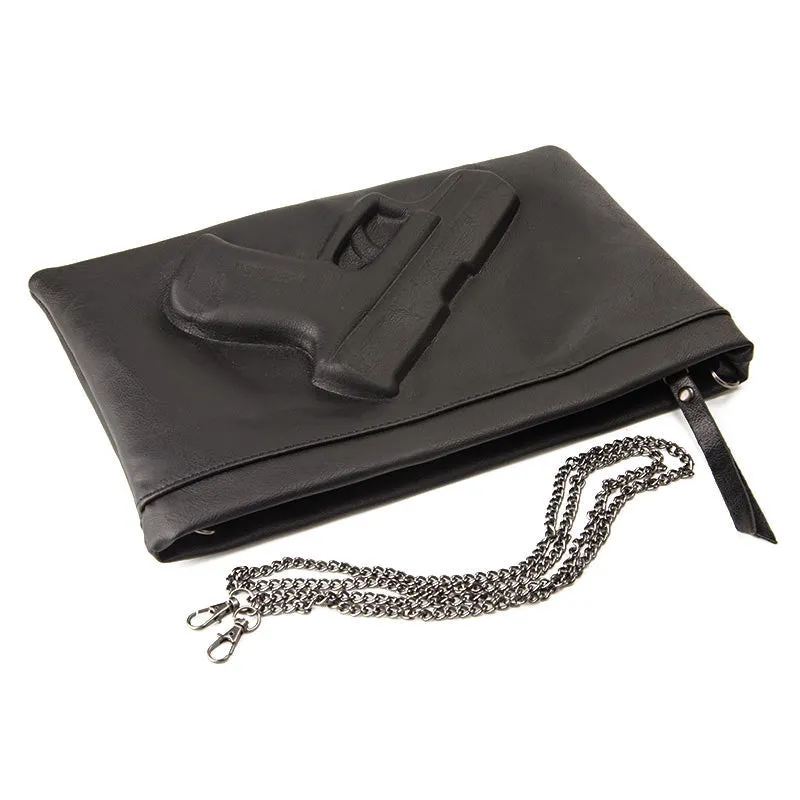 3D Print Gun Bag women bag Designer clutch purse famous brand women messenger bags ladies Envelope Clutches With Strap or Chain