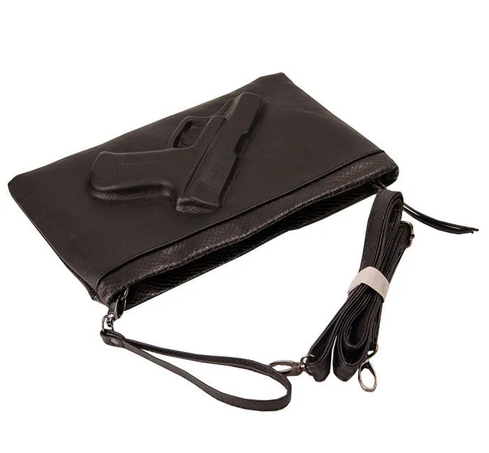 3D Print Gun Bag women bag Designer clutch purse famous brand women messenger bags ladies Envelope Clutches With Strap or Chain