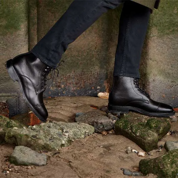 40% OFF BARKER Donegal Boots - Mens - Black Grain - Size: UK 6.5
