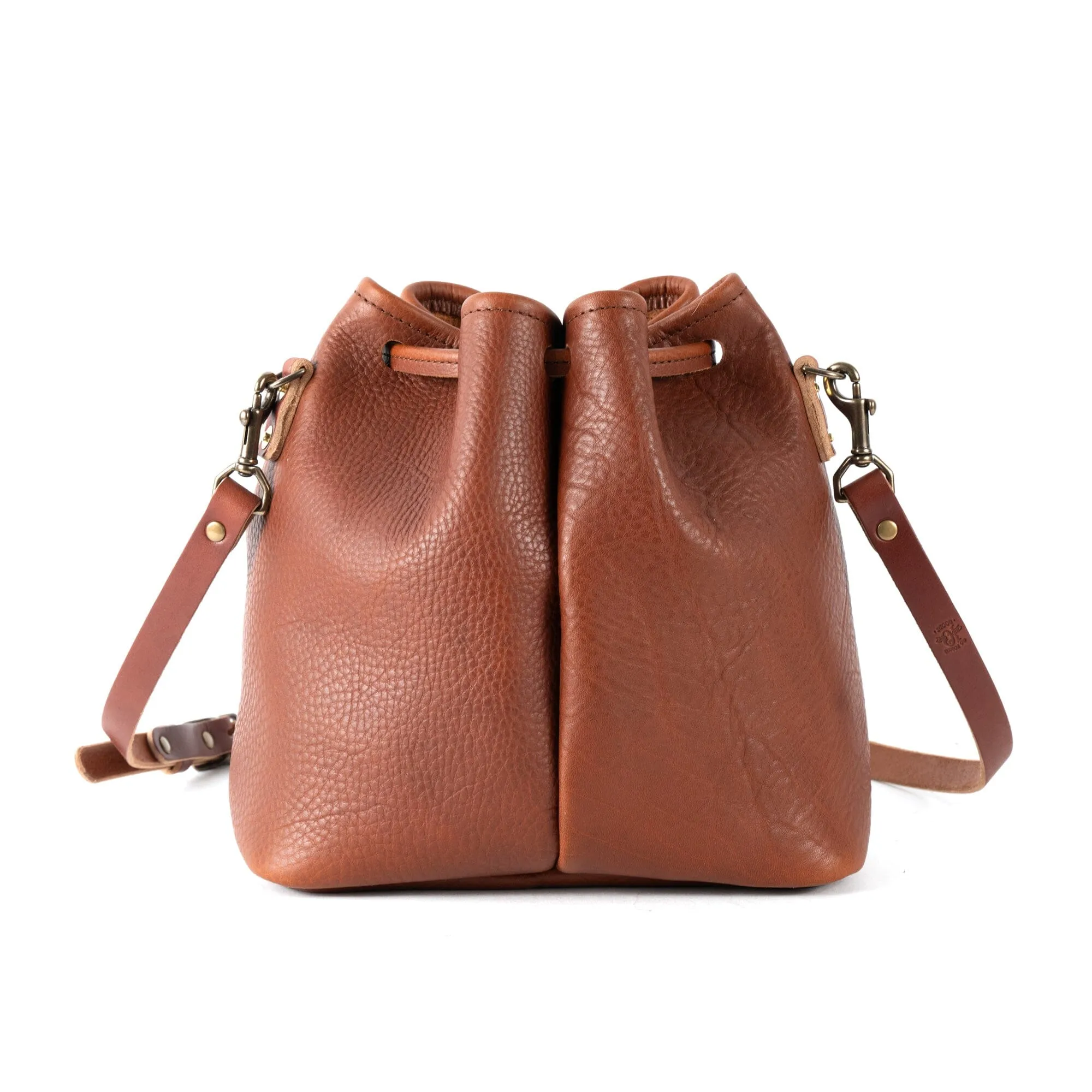 ABBY LEATHER BUCKET BAG