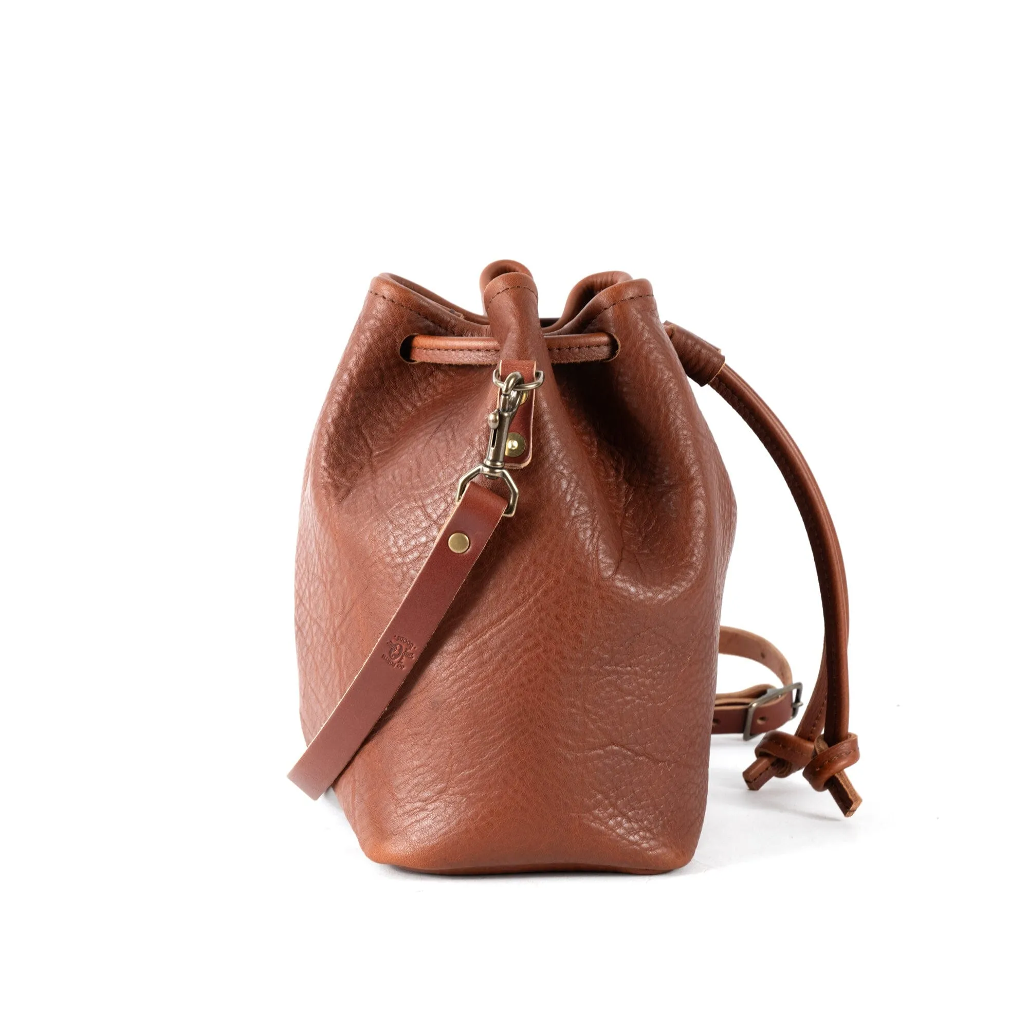 ABBY LEATHER BUCKET BAG