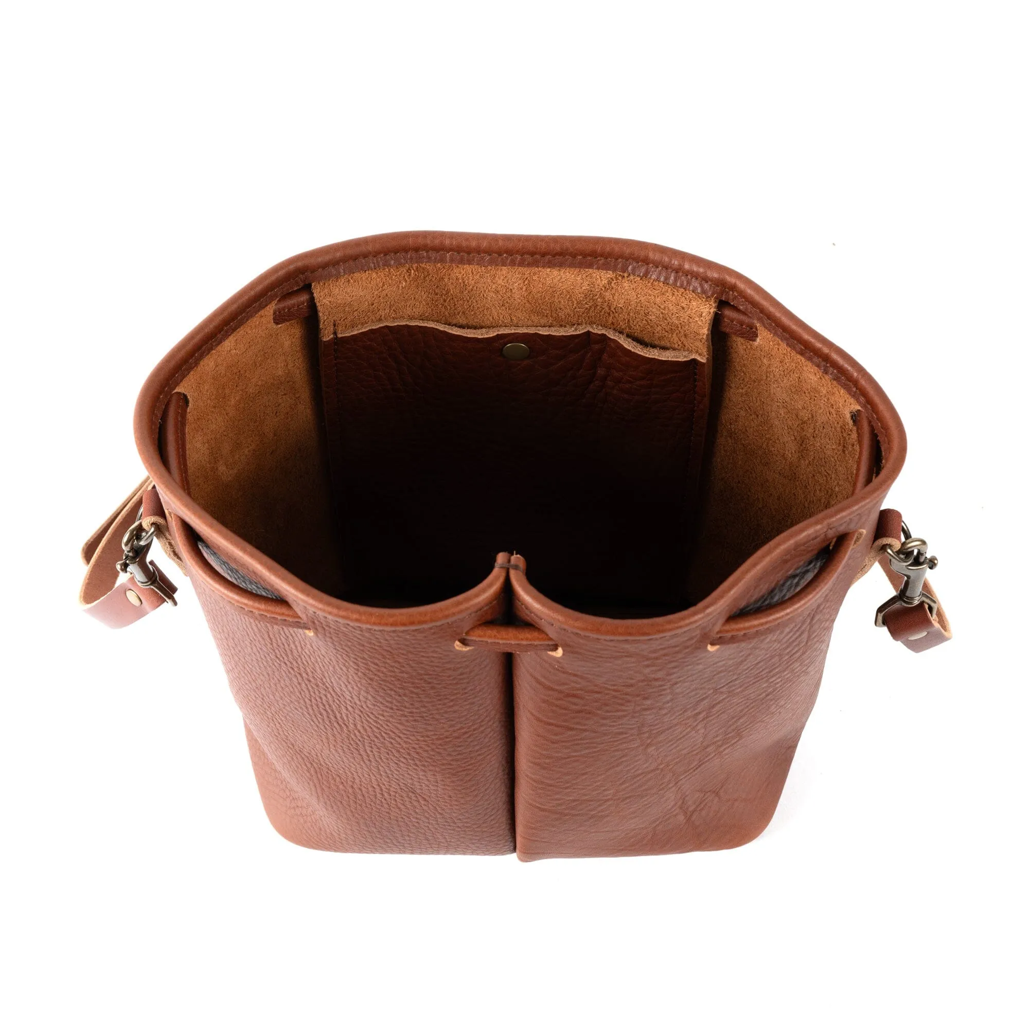 ABBY LEATHER BUCKET BAG