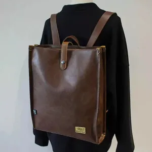 Adjustable Straps Modern Leather Backpack