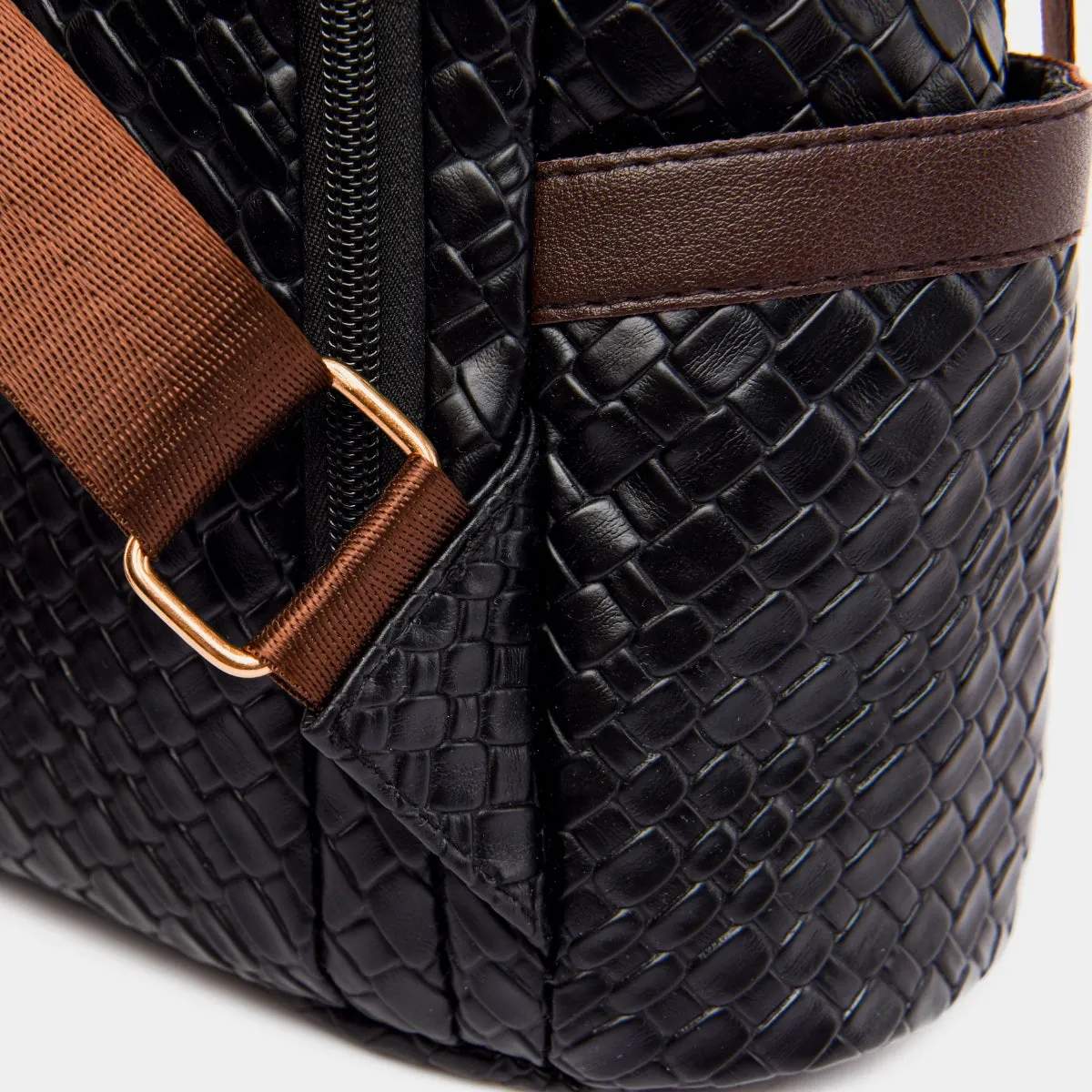 Adjustable Straps PU Leather Backpack Bag