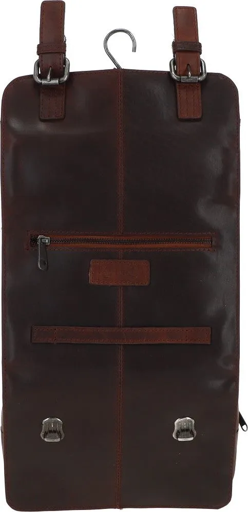 Austen & Co Tan Brown Leather Hanging Wash Bag