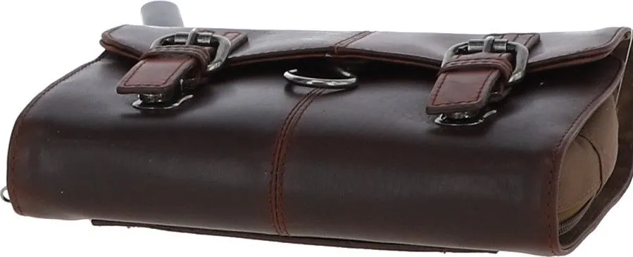 Austen & Co Tan Brown Leather Hanging Wash Bag