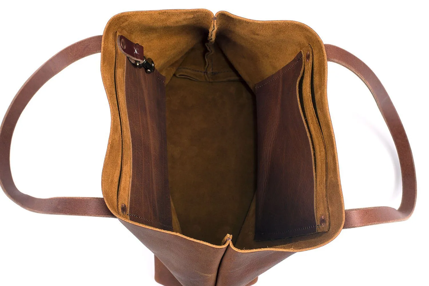 AVERY LEATHER TOTE BAG - MEDIUM - CRANBERRY
