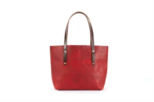 AVERY LEATHER TOTE BAG - MEDIUM - CRANBERRY
