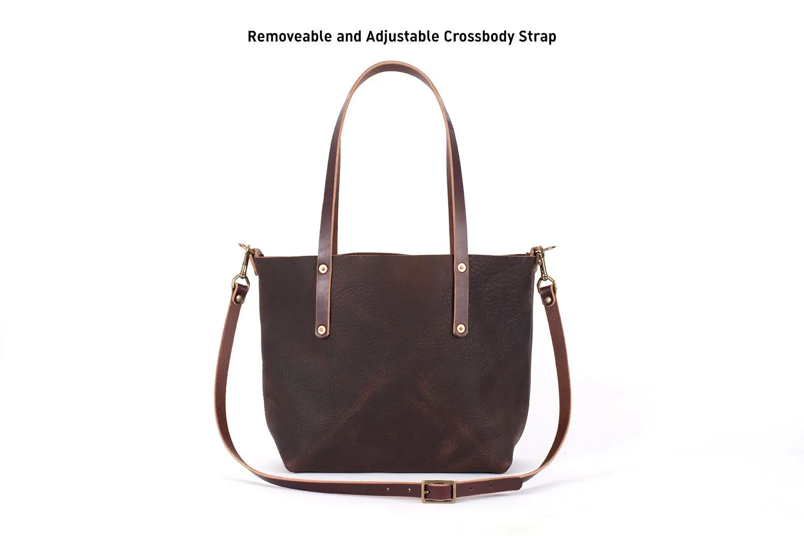 AVERY LEATHER TOTE BAG - MEDIUM - WHISKY BISON
