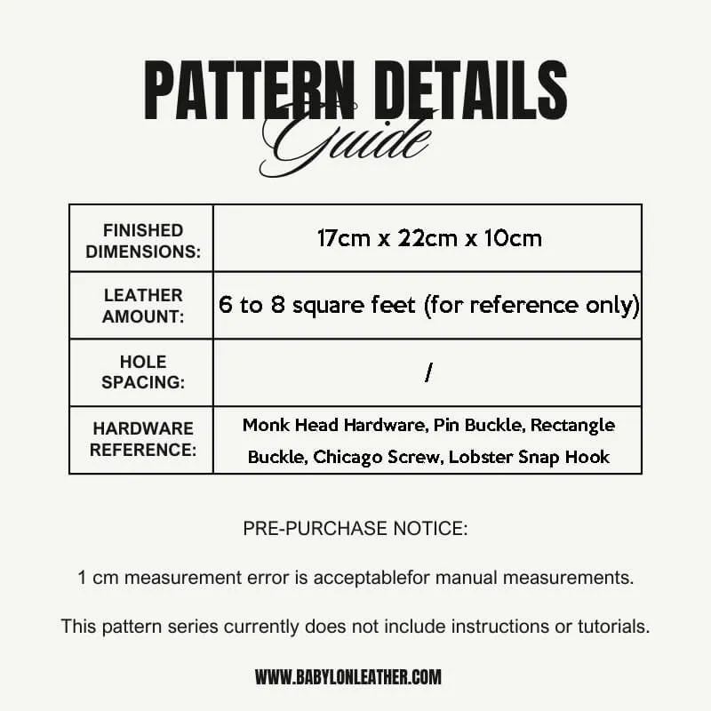 BABYLON™ Mens Crossbody Bag Pattern AAB-98