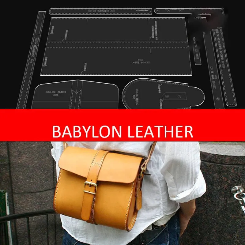 BABYLON™ Men's Leather Crossbody Bag Gift Craft Pattern XBX-06