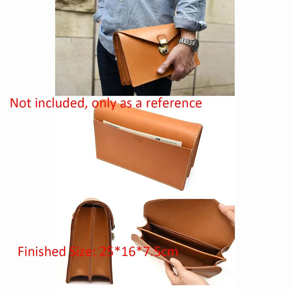 BABYLON™ Men's Vintage Clutch Bag DIY Pattern AAB-329