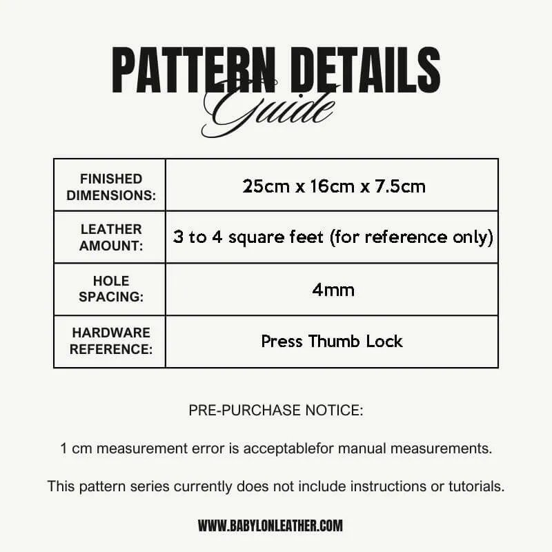 BABYLON™ Men's Vintage Clutch Bag DIY Pattern AAB-329