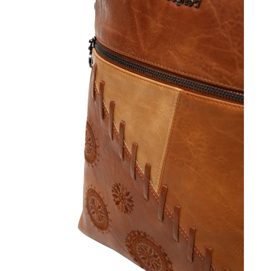 Backpack Leather Effect Mandalas
