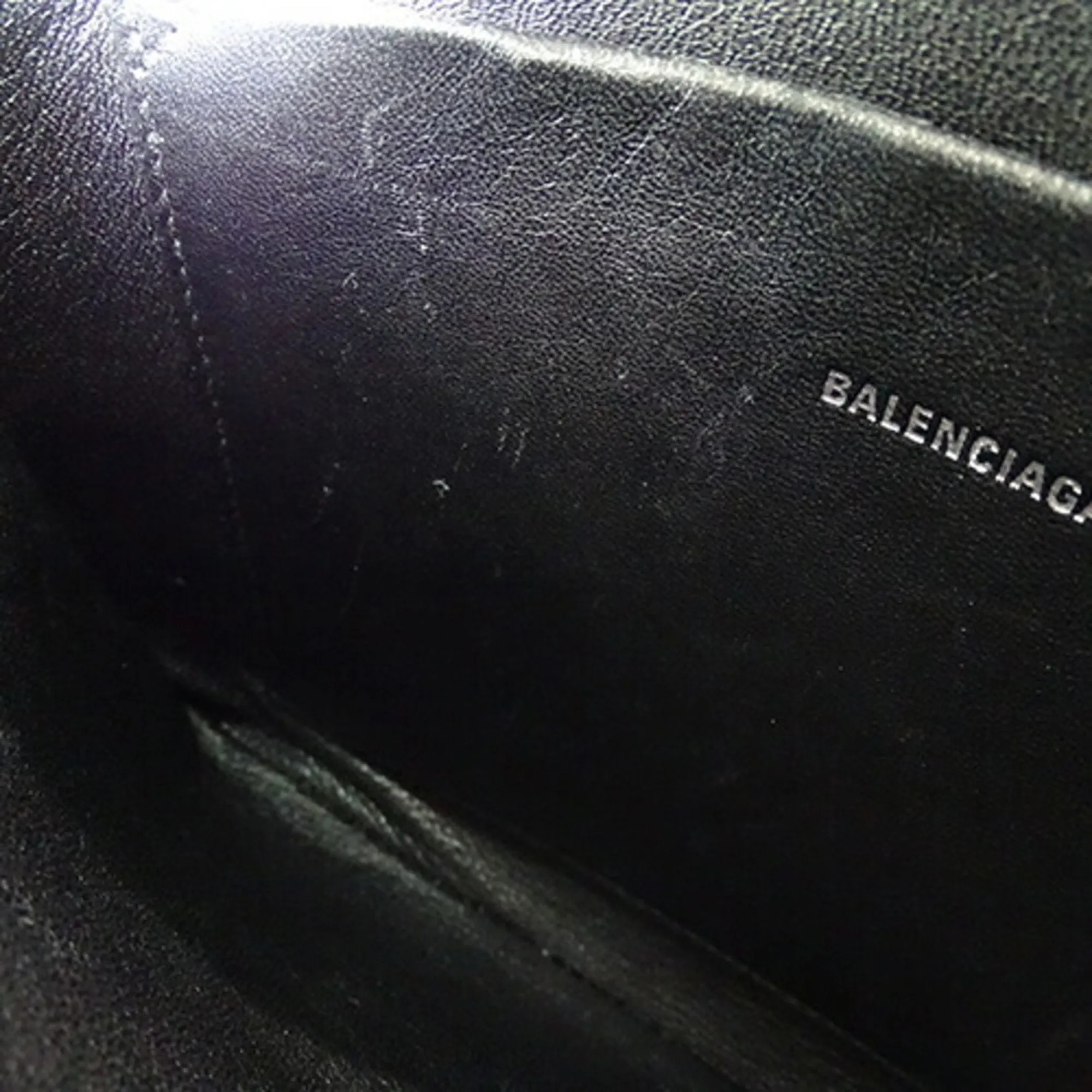 BALENCIAGA Pouch Women's Men's Clutch Bag Leather Everyday M Black 551992