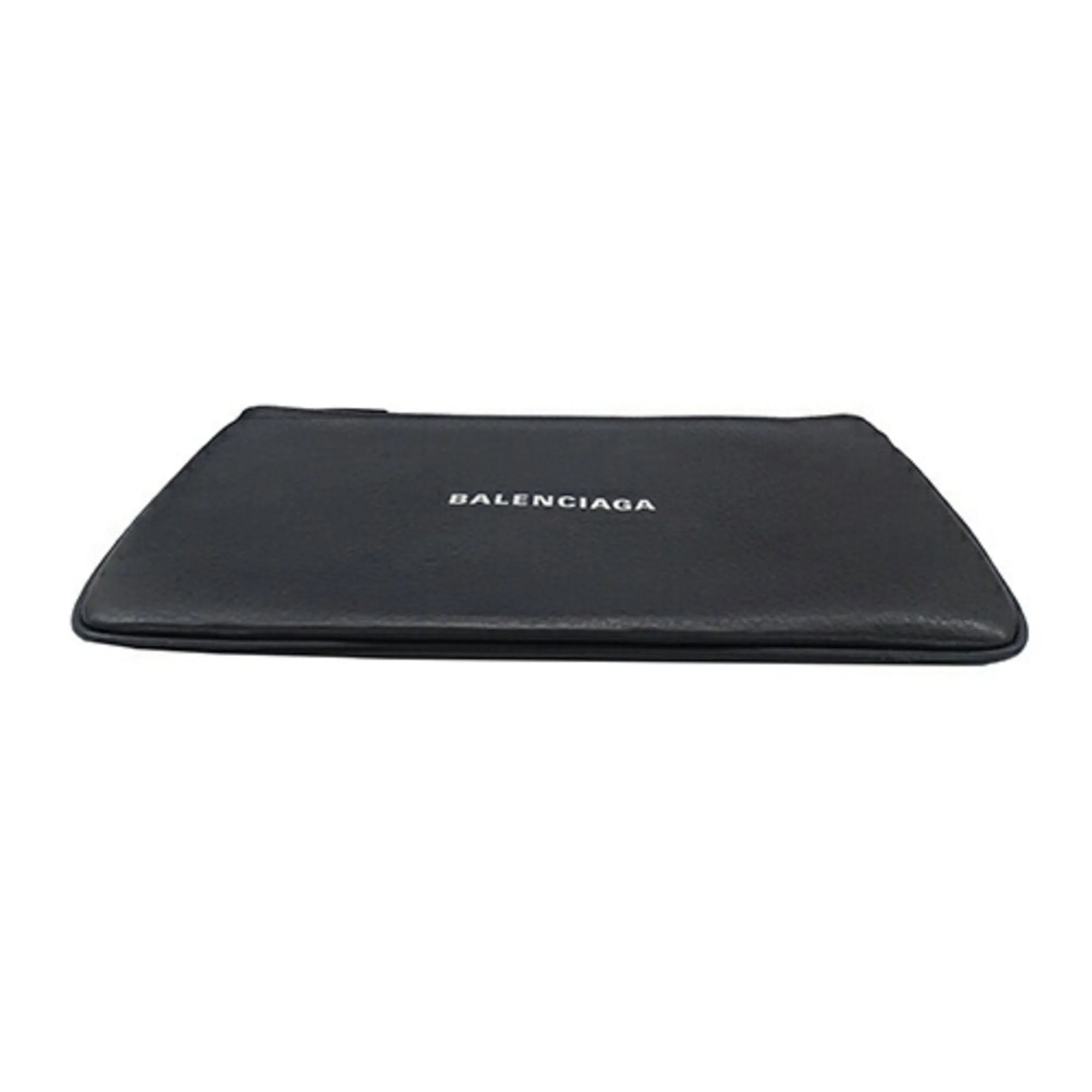 BALENCIAGA Pouch Women's Men's Clutch Bag Leather Everyday M Black 551992