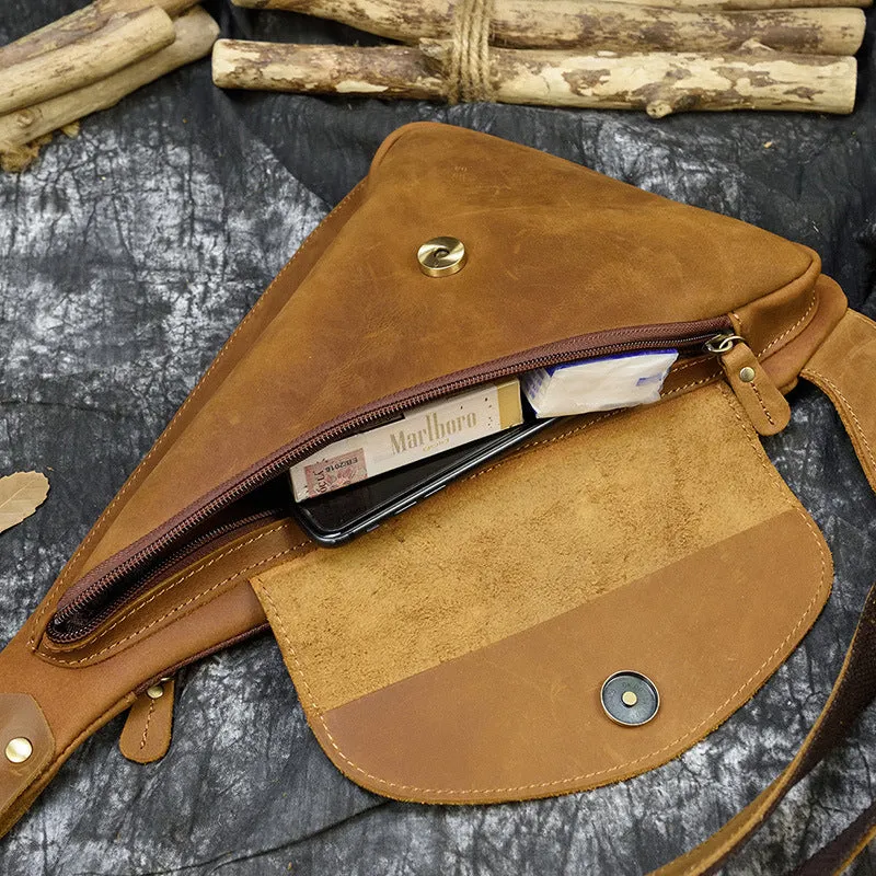 Barcelona Men's Leather Chest Bag