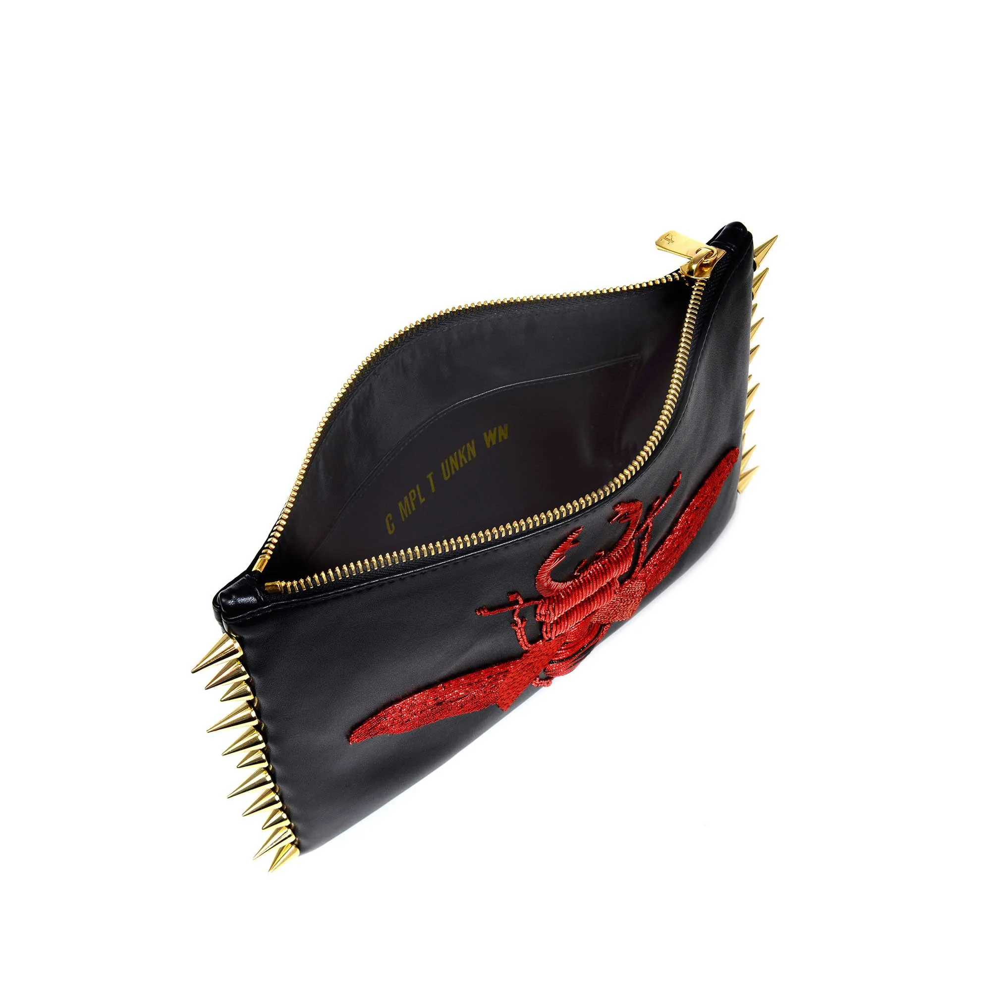 BEETLE EMBROIDERED CLUTCH BAG