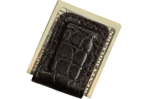 Black Alligator Men's Magnetic Money Clip