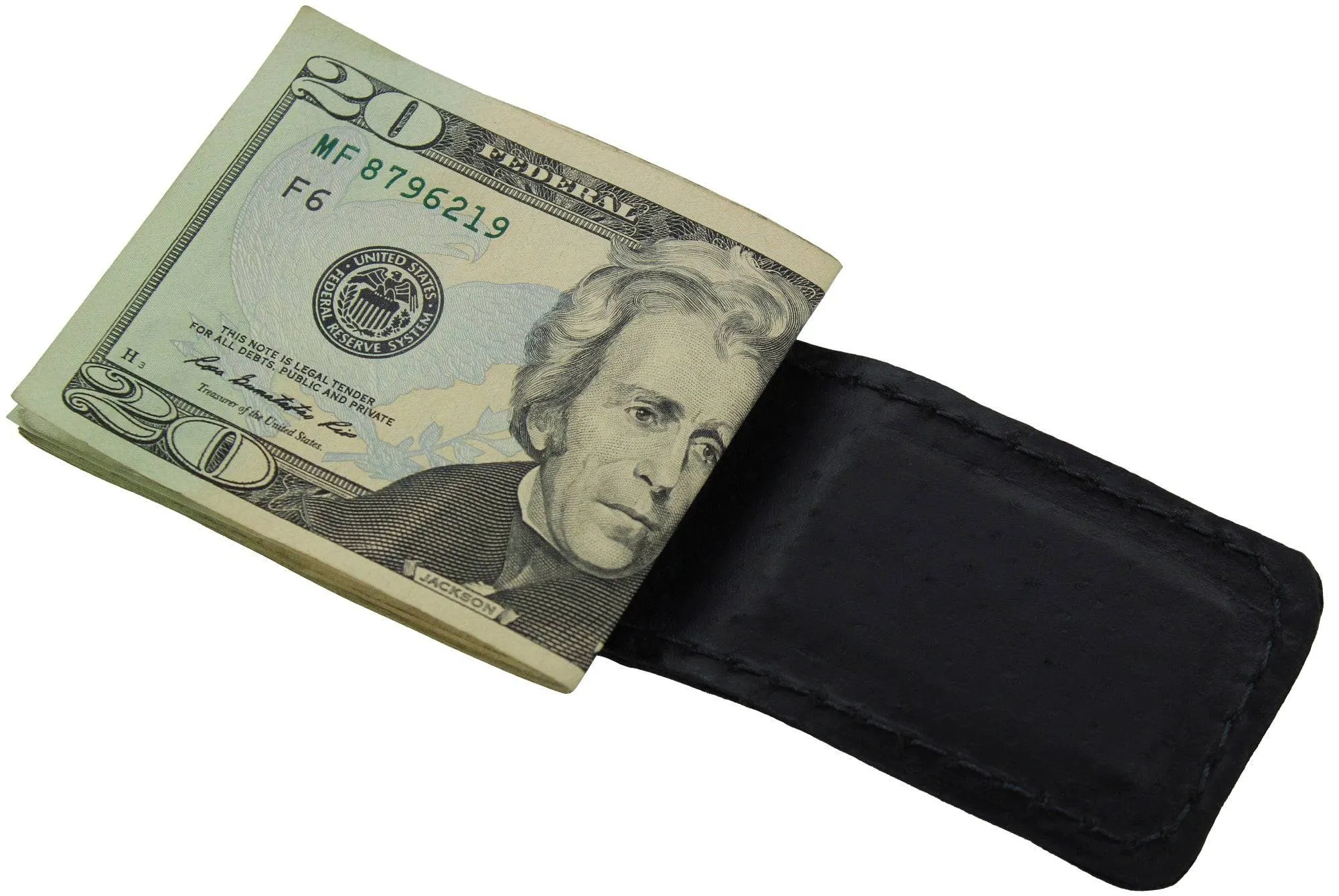 Black Alligator Men's Magnetic Money Clip