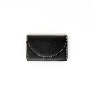 Black Leather Card Holder Wallet