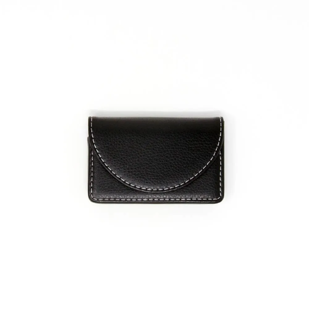 Black Leather Card Holder Wallet