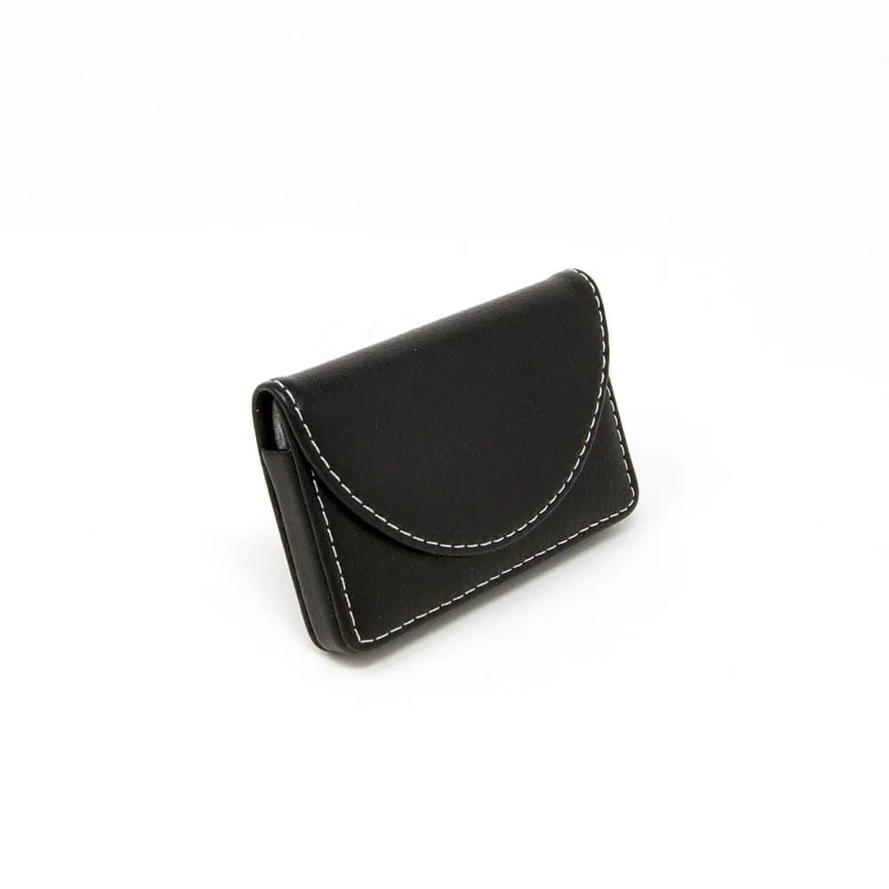 Black Leather Card Holder Wallet