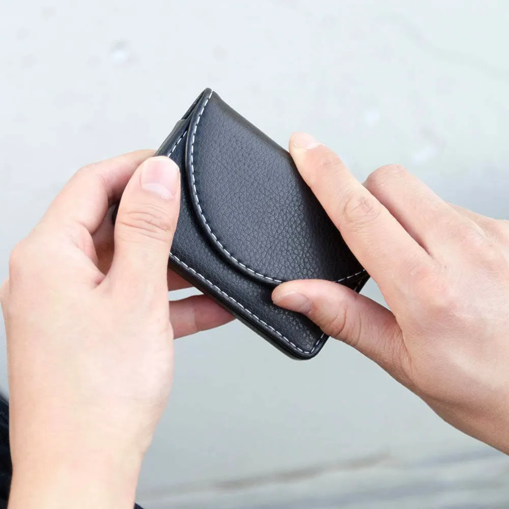 Black Leather Card Holder Wallet