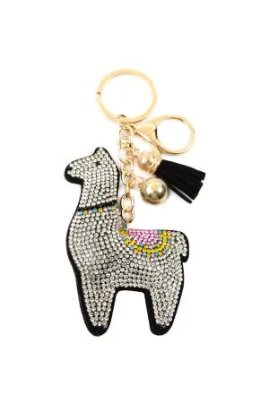 BLACK LLAMA KEYCHAIN