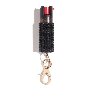 Black Rhinestone Pepper Spray