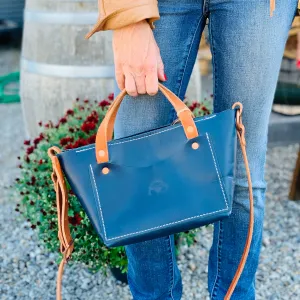 Blue Stillwater Leather Purse Tote