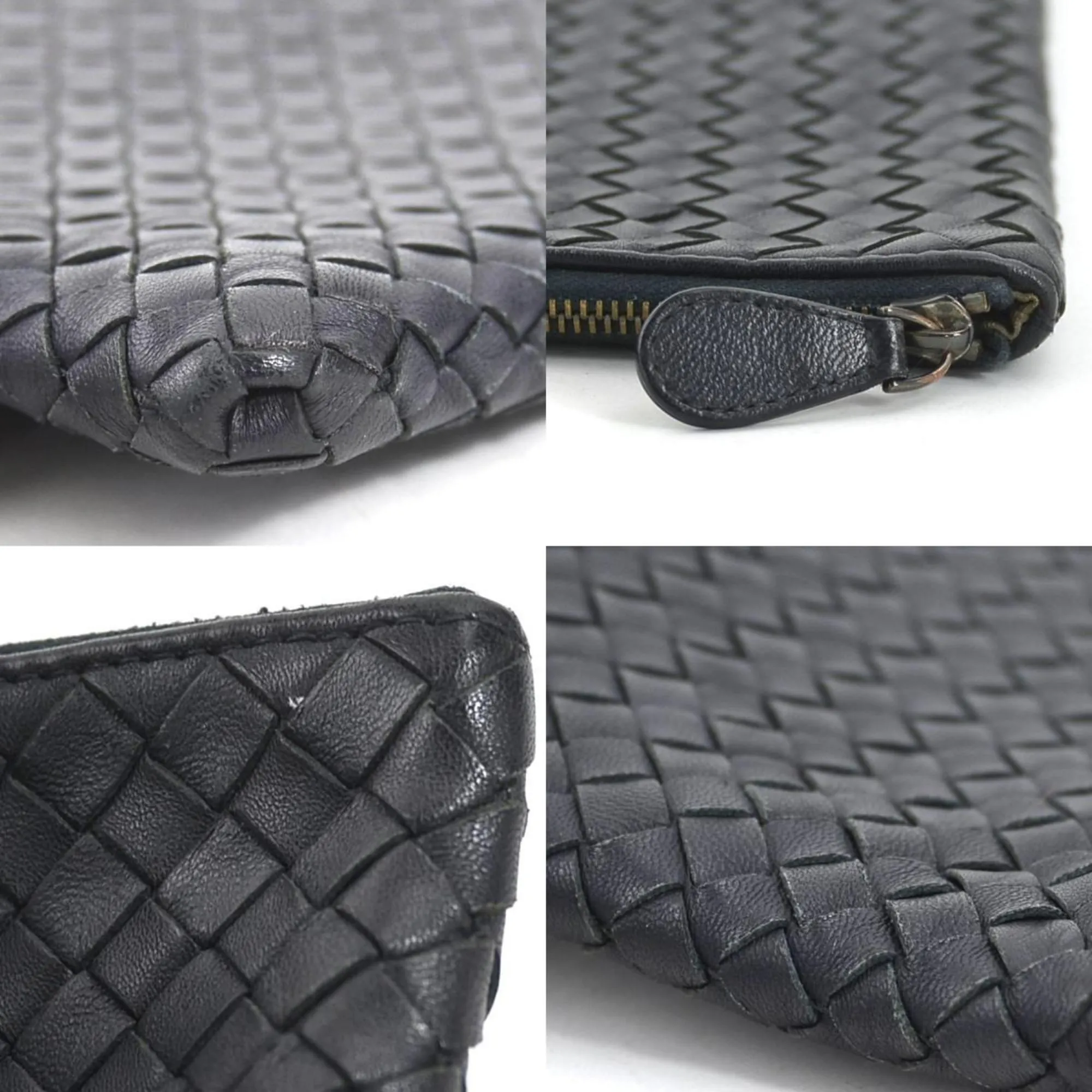 BOTTEGA VENETA Clutch bag pouch in intrecciato leather black men's w0939a