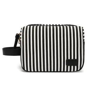 Bridesmaid Gift Canvas Leather Toiletry Bag Women Waterproof Dopp Kit Stylish Personalized Cosmetic Bag