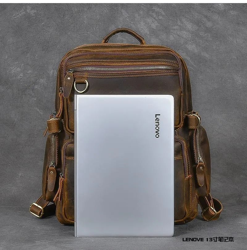 Brown Leather Backpack | BASEL