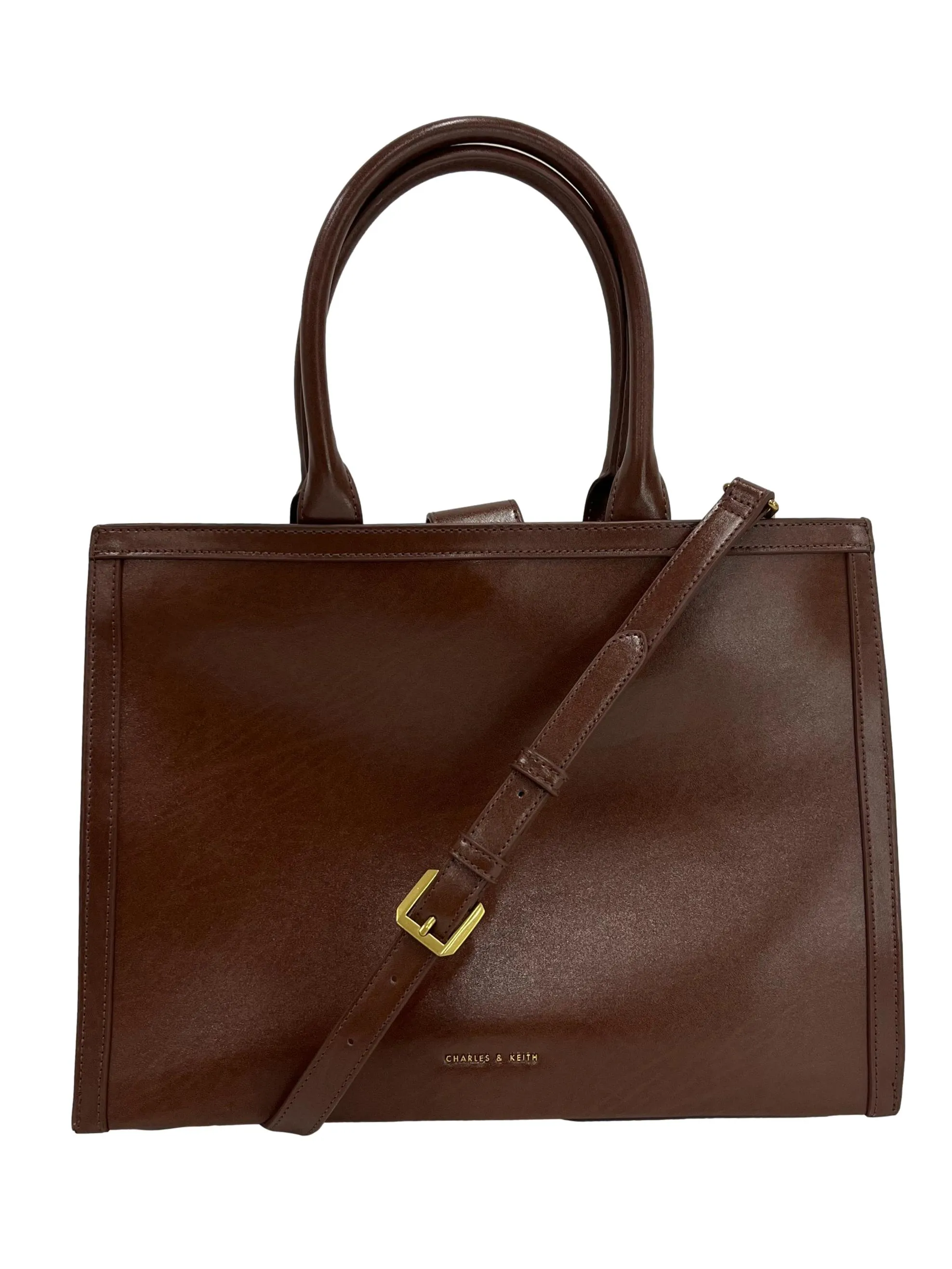Brown Open Tote Bag