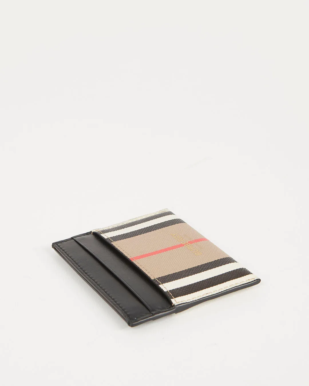 Burberry Nova Check Print Coated Canvas & Leather Card Holder