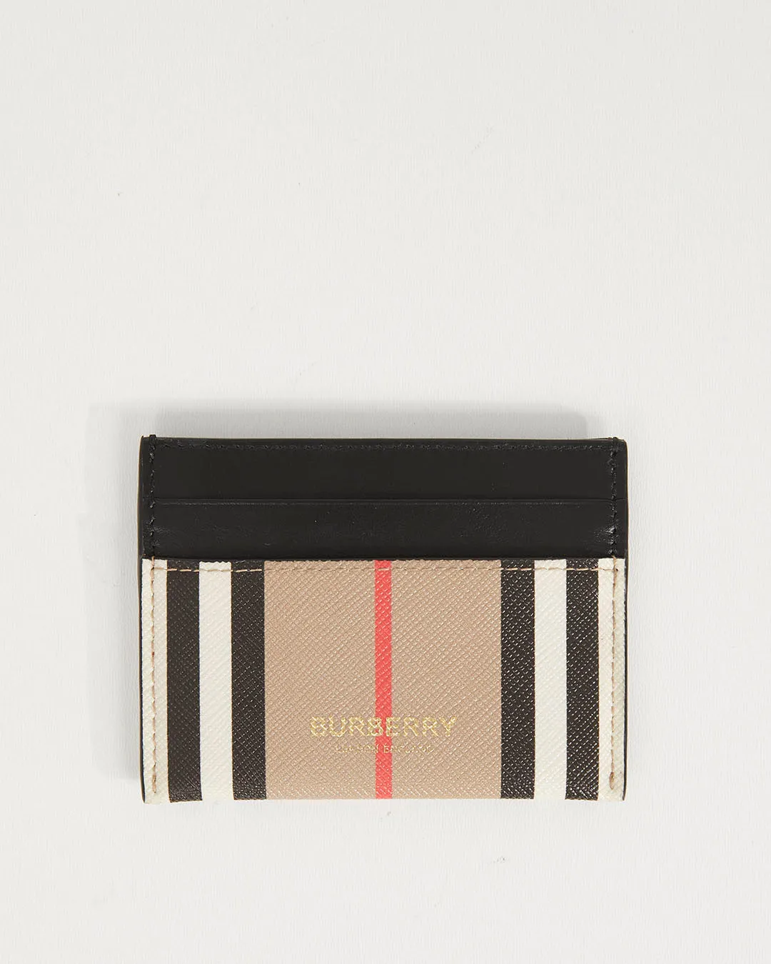 Burberry Nova Check Print Coated Canvas & Leather Card Holder