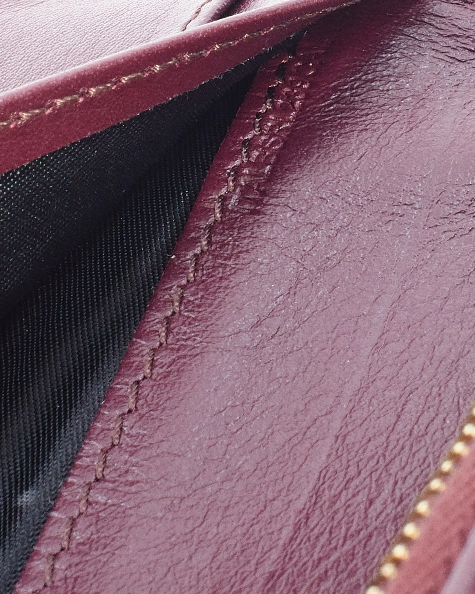 Burberry Plum Leather House Check Canvas Long Wallet
