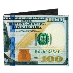 Canvas Bi-Fold Wallet - 100 Dollar Bill Series 2009