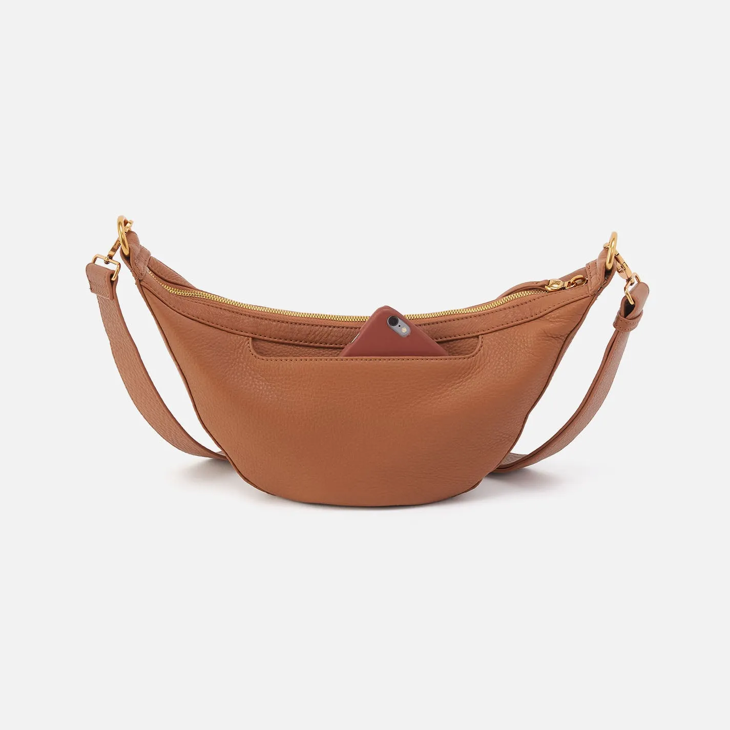Carmen Sling In Pebbled Leather - Warm Honey