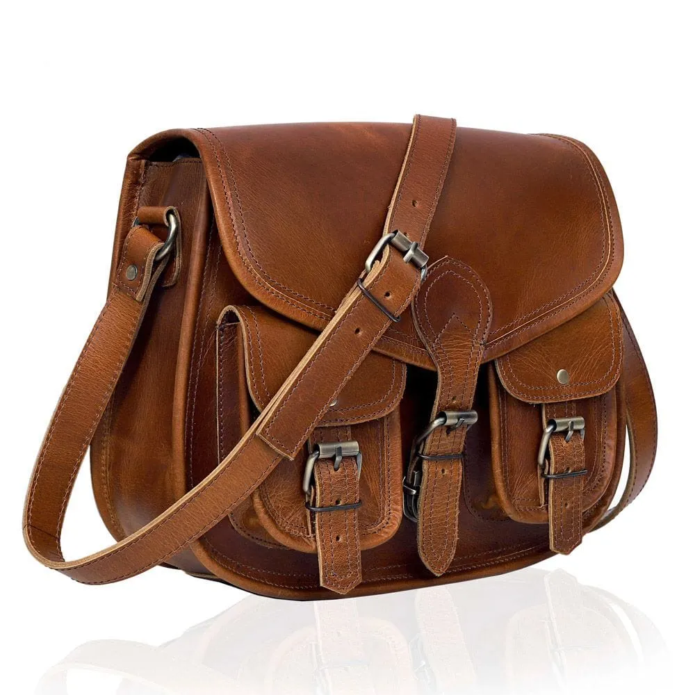 Caroline Full Grain Leather Saddlebag