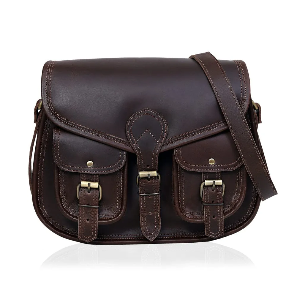 Caroline Full Grain Leather Saddlebag