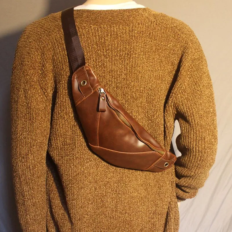 Casual Pu Leather Chest Bag