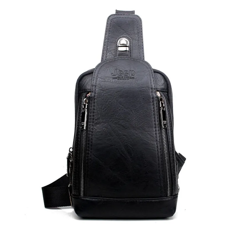 Casual retro men's shoulder chest bag