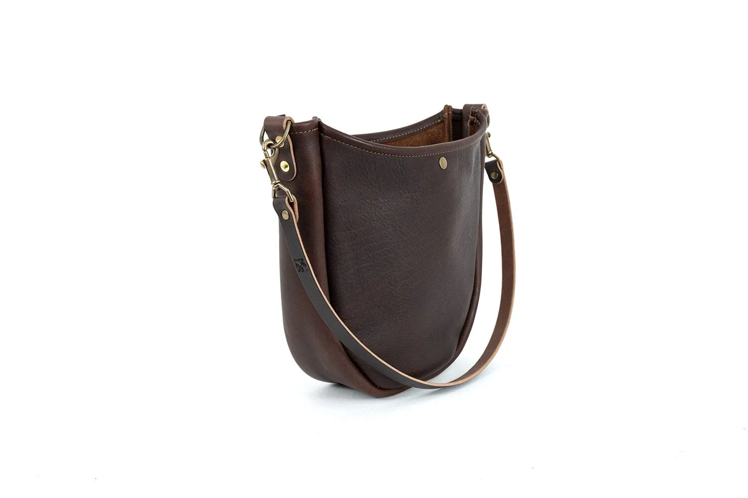 CELESTE LEATHER HOBO BAG - MOCHA