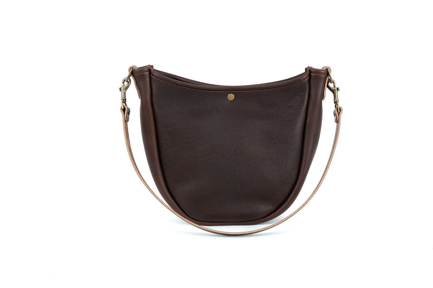CELESTE LEATHER HOBO BAG - MOCHA