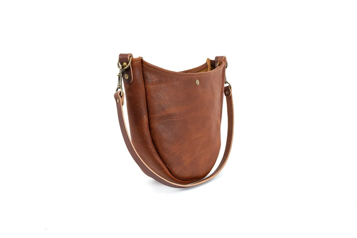 CELESTE LEATHER HOBO BAG - SMOKEY BLUE